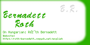 bernadett roth business card